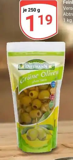 Globus Feinkost dittmann grüne oliven ohne stein Angebot