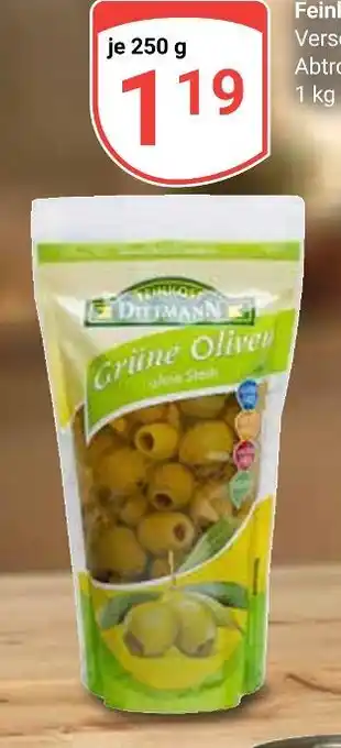 Globus Feinkost dittmann grüne oliven ohne stein Angebot