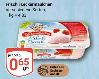 Globus Frischli leckermäulchen milch quark Angebot