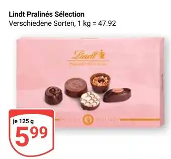 Globus Lindt pralinés sélection Angebot