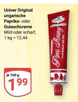 Globus Univer original ungarische paprika- oder gulaschcreme Angebot