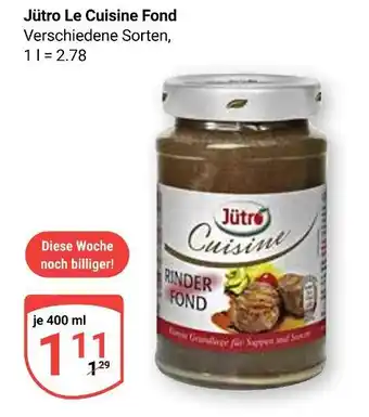 Globus Jütro le cuisine fond Angebot