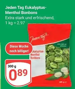 Globus Jeden tag eukalyptus-menthol bonbons Angebot