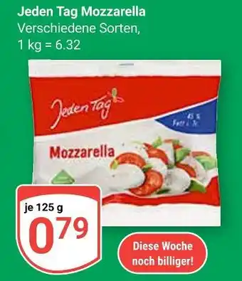 Globus Jeden tag mozzarella Angebot