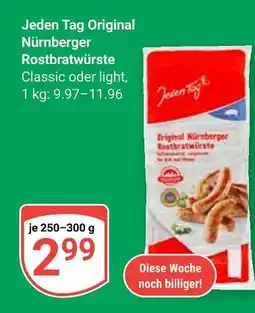 Globus Jeden tag original nürnberger rostbratwürste classic Angebot