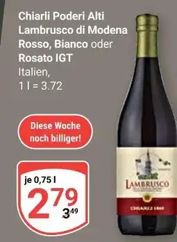 Globus Chiarli poderi alti lambrusco di modena rosso Angebot