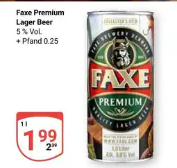 Globus Faxe premium lager beer Angebot