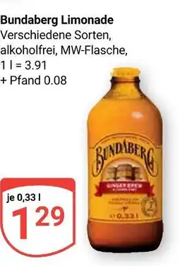 Globus Bundaberg limonade Angebot