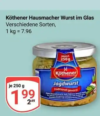 Globus Köthener hausmacher wurst im glas Angebot
