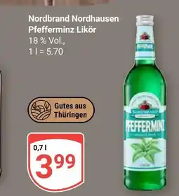 Globus Nordbrand nordhausen pfefferminz likör Angebot