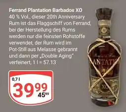 Globus Ferrand plantation barbados xo Angebot