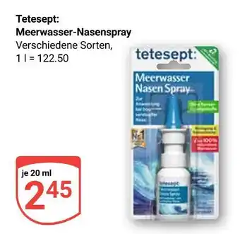 Globus Tetesept meerwasser-nasenspray Angebot