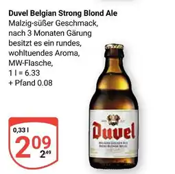 Globus Duvel belgian strong blond ale Angebot