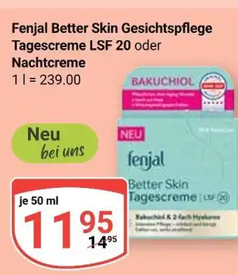 Globus Fenjal better skin gesichtspflege tagescreme lsf 20 Angebot