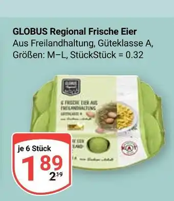 Globus Globus regional frische eier Angebot