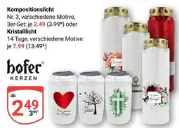 Globus Hofer kerzen kompositionslicht nr. 3 Angebot