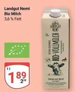 Globus Landgut nemt bio milch Angebot