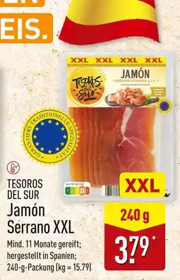 Aldi Nord Tesoros del sur jamón serrano xxl Angebot