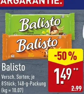 Aldi Nord Balisto muesli mit rosinen Angebot