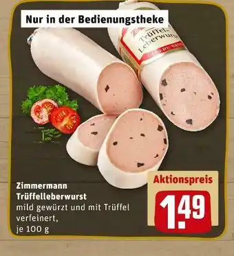 REWE Zimmermann trüffelleberwurst Angebot