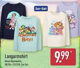 Aldi Nord Langarmshirt adventure bay Angebot