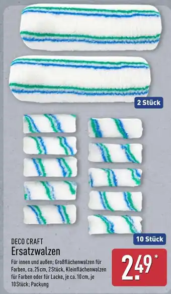 Aldi Nord Deco craft ersatzwalzen großflächenwalzen Angebot