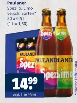 Getränkewelt Paulaner spezi o. limo Angebot
