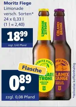 Getränkewelt Moritz fiege limonade Angebot