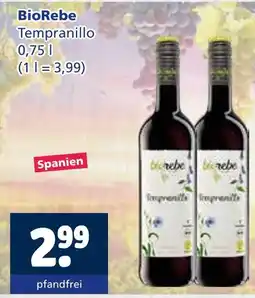 Getränkewelt Biorebe tempranillo Angebot