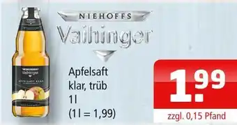 Getränke Oase Niehoffs vaihinger apfelsaft klar, trüb Angebot