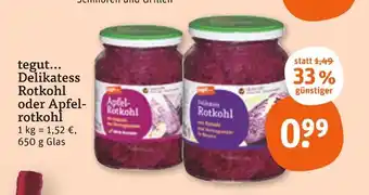 tegut Tegut... delikatess rotkohl Angebot
