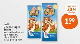 tegut Zott cheese tiger sticks Angebot