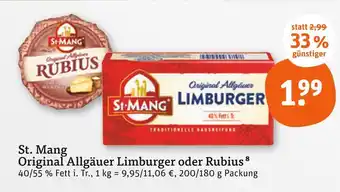 tegut St. mang original allgäuer limburger Angebot