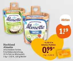 tegut Hochland almette frühlingszwiebel Angebot