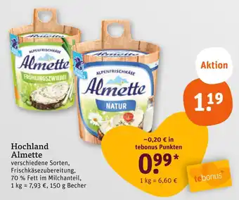 tegut Hochland almette frühlingszwiebel Angebot
