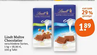 tegut Lindt maître chocolatier haselnuss Angebot
