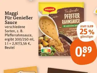 tegut Maggi für genießer sauce Angebot