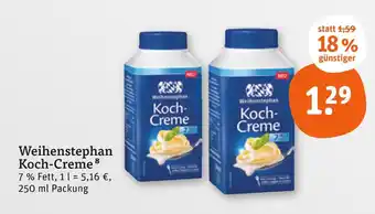 tegut Weihenstephan koch-creme Angebot