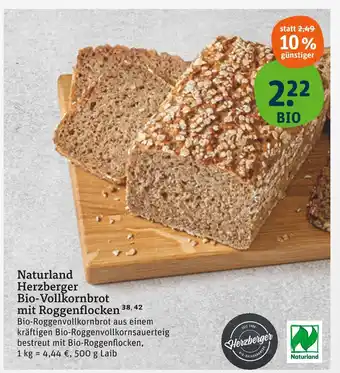 tegut Herzberger bio-vollkornbrot mit roggenflocken Angebot