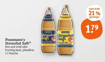 tegut Possmann streuobst saft fein und mild Angebot