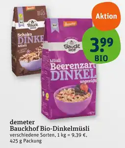 tegut Bauckhof bauckhof bio-dinkelmüsli Angebot