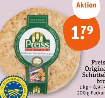 tegut Preiss original schüttelbrot Angebot