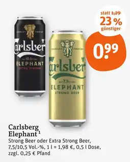 tegut Carlsberg elephant strong beer Angebot