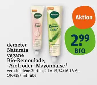 tegut Demeter naturata vegane bio-remoulade Angebot