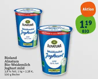 tegut Alnatura bio-weidemilch joghurt mild Angebot