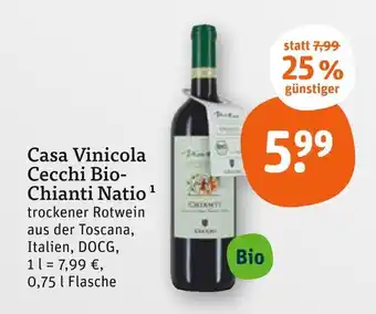 tegut Casa vinicola cecchi bio-chianti natio Angebot
