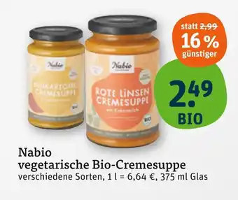 tegut Nabio süßkartoffel cremesuppe Angebot