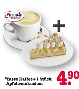 E-Center Check-in manufaktur tasse kaffee + 1 stück apfelweinkuchen Angebot