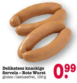 E-Center Delikatess knackige servela – rote wurst Angebot