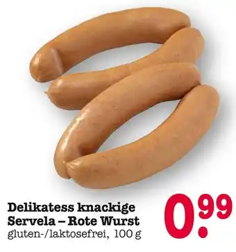 E-Center Delikatess knackige servela – rote wurst Angebot